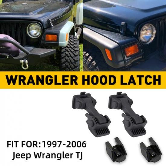 Fit Jeep Wrangler TJ Hood Latch P Hood Lock Hood Latches Catch Kit 1997-06 EA yellow 91460000MAC0ERN052