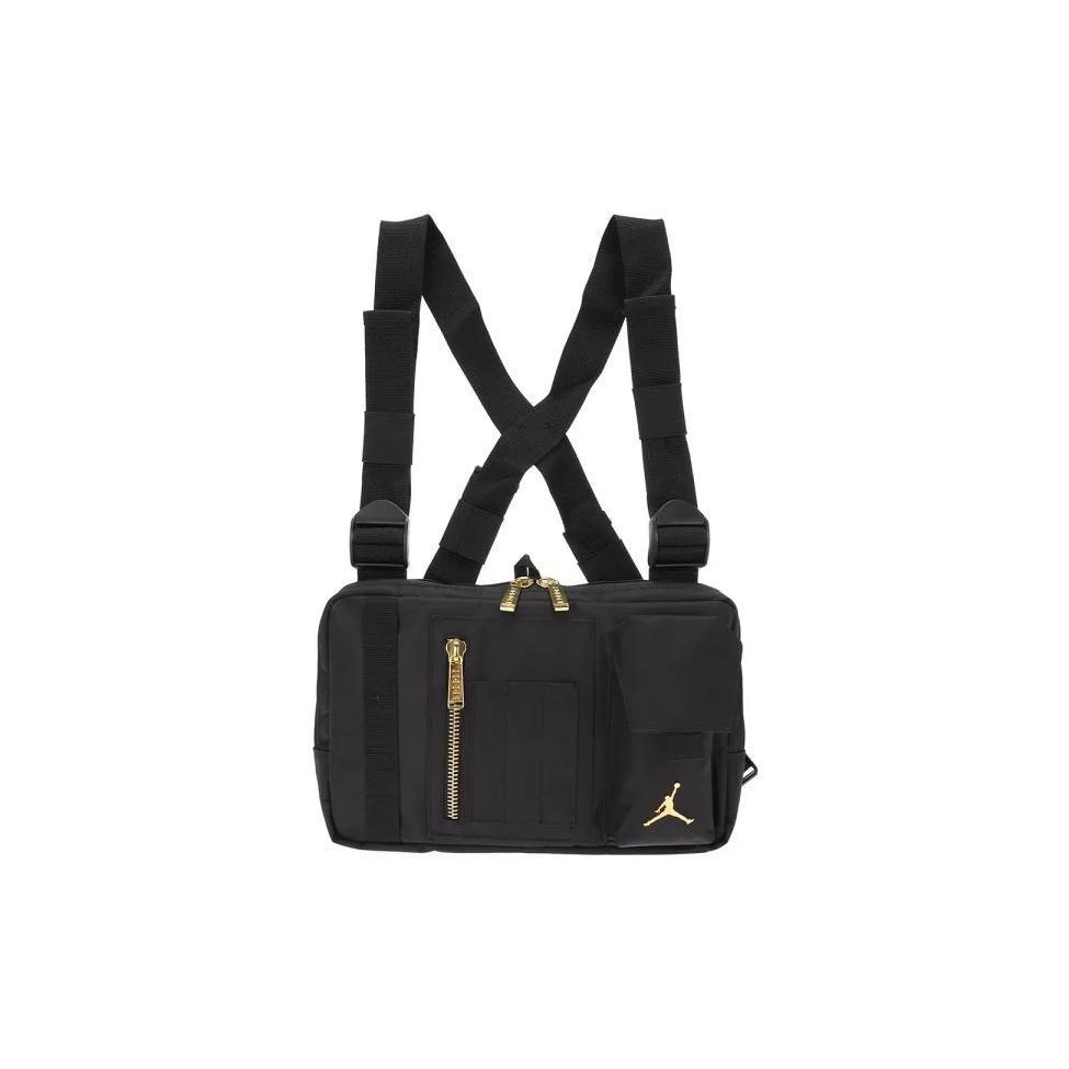 Jordan Casual Gold Label Multifunctional Pocket Zipper Backpack Unisex Backpack Black 9A0320-023 Black black