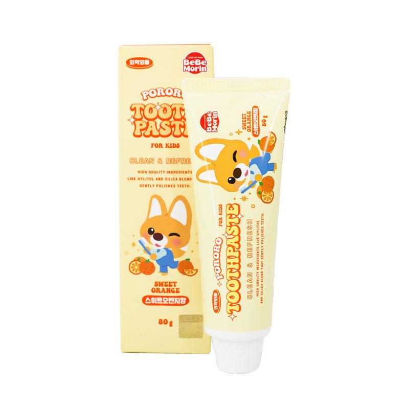 Детская зубная паста Pororo, вкус смешанных фруктов, 80 г, для детей от 2 лет (Корейский импорт) beige Pickerr