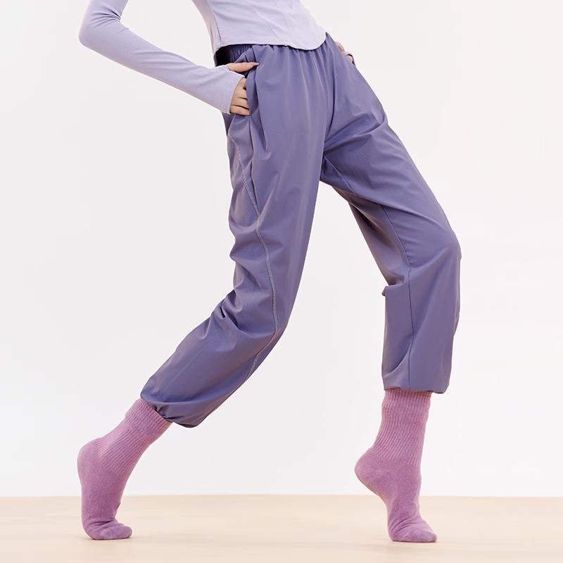 Свободные Прямые Брюки с Завязками на Лодыжках для Фитнеса L gray Fashio