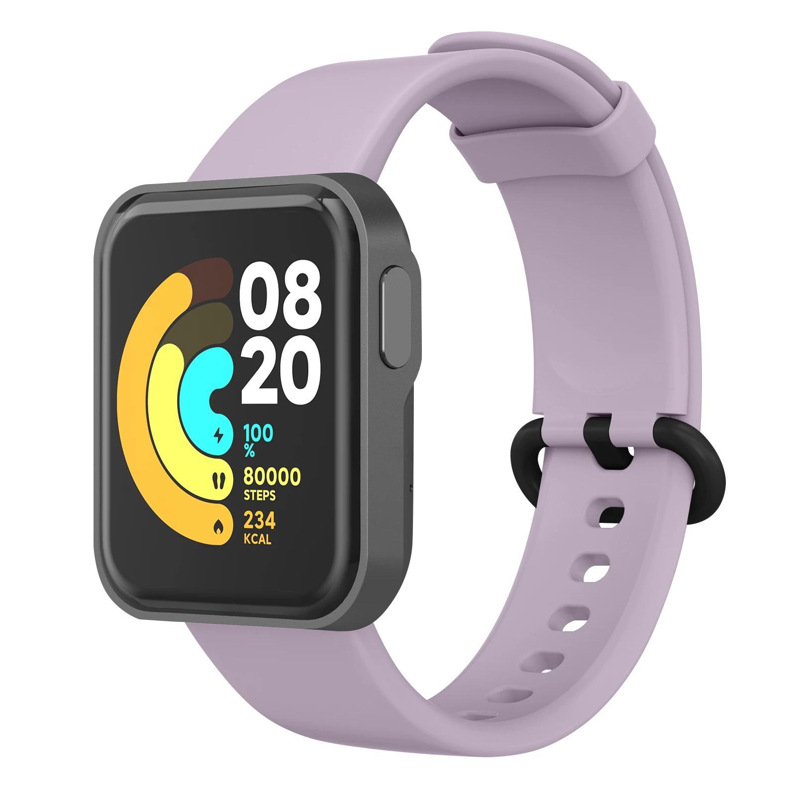 Новый цветной силиконовый ремешок для Xiaomi mi Watch Lite/Redmi Watch Lite Браслет для Xiaomi Mi Watch 2 Lite/Redmi Watch2 Lite For mi watch Lite светло-фиолетовый Just Texture
