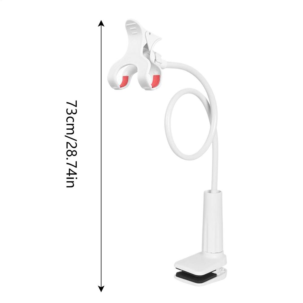 360 Clip Mobile Phone Holder Bed Phone Holder Flexible Desktop Phone Stand Gooseneck Phone Holder Flexible Lazy Bed Bracket белый Toool-Home