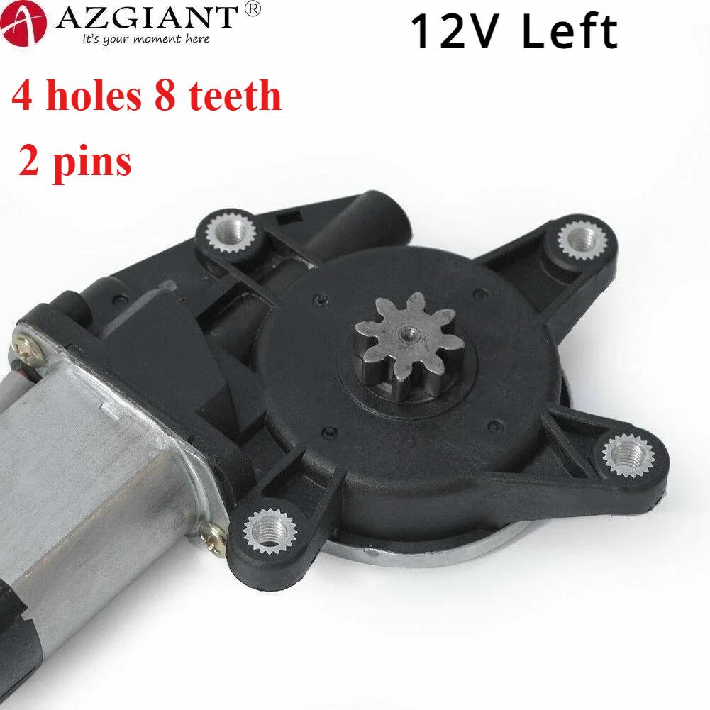 AZGIANT Universal 4 Hole 8 Teeth Car Window Engine DC Motor Electric Glass Lifter Motor DC 12v/24v Auto Parts 1 piece A 12V Left black Nuto02