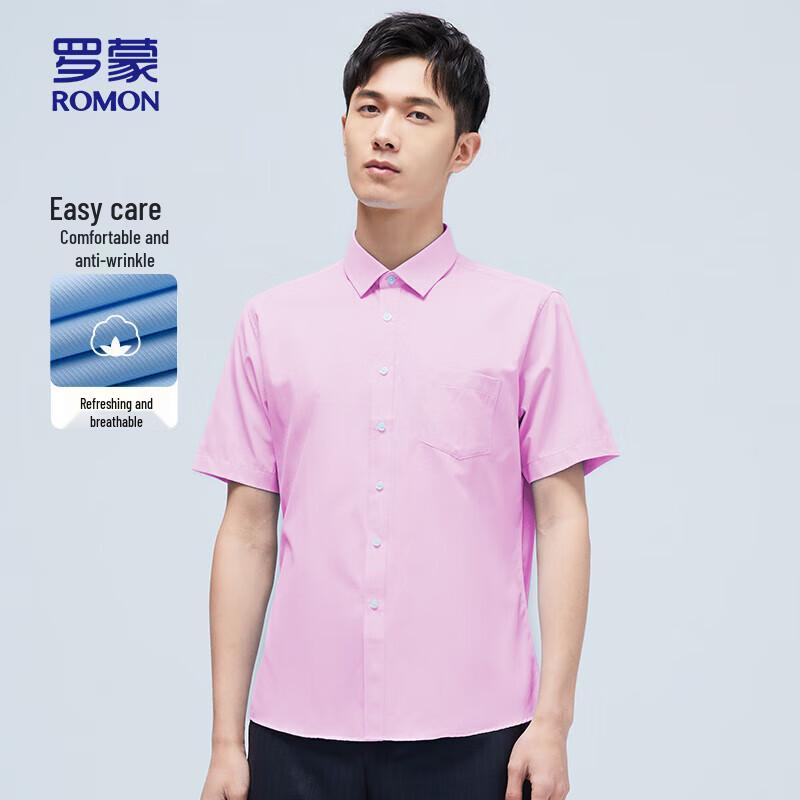 Мужская рубашка Romon в стиле business casual 42 pink