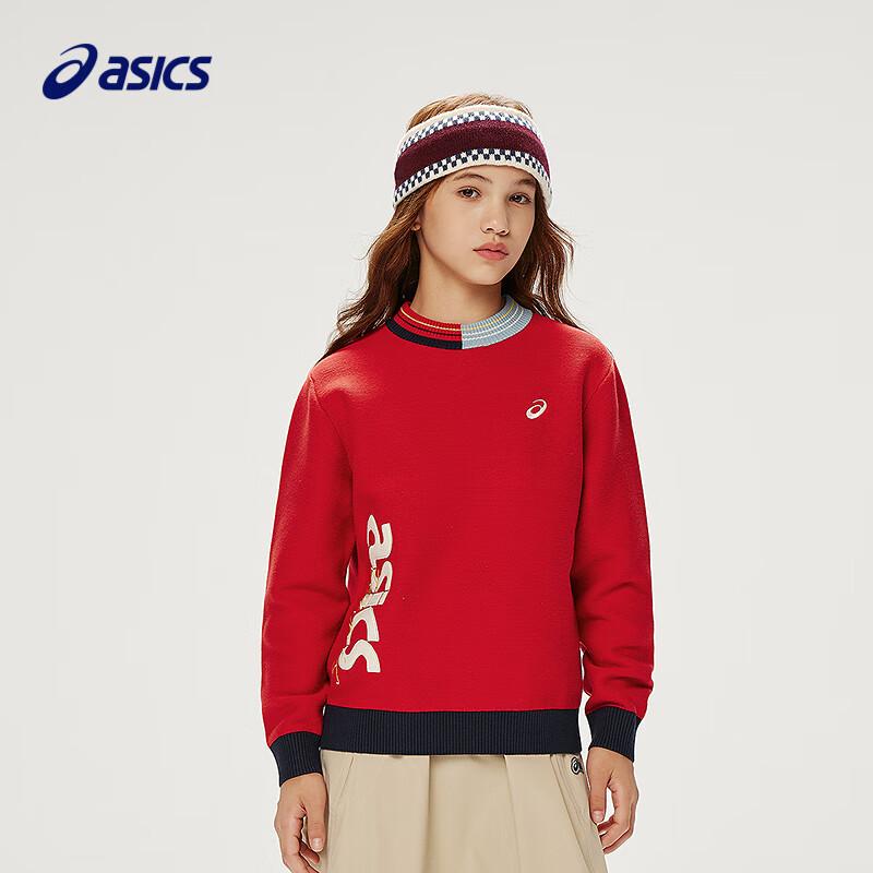 Зимний свитер Asics для детей с вышивкой LOGO 175 красный