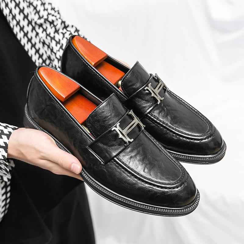 Новые 22 кожаные туфли business casual туфли Британский стиль платье мягкая поверхность одиночные туфли 38 black Stylish Houses