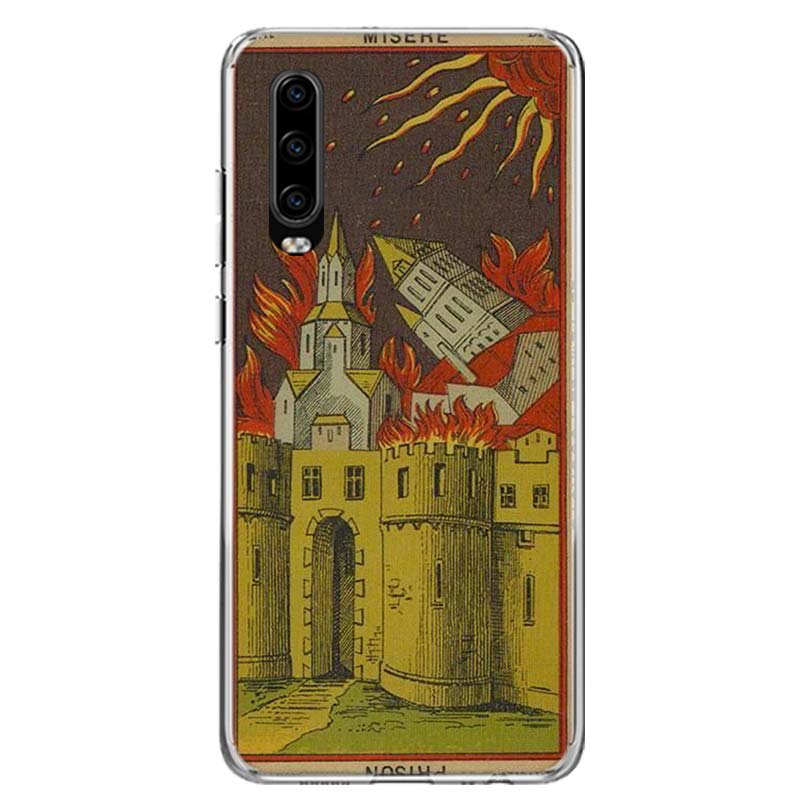 Чехол для телефона с изображением карт Таро для Huawei P30 P20 P10 P40 P50 Pro Mate 20 40 30 10 Lite, популярный художественный подарок, чехол Huawei Mate 30 Pro brown mart130