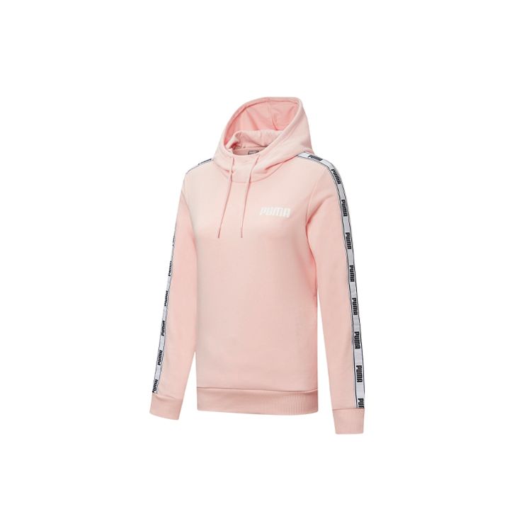 Puma Свитшот с капюшоном с логотипом, женские толстовки, розовый цвет 587005-03 L white