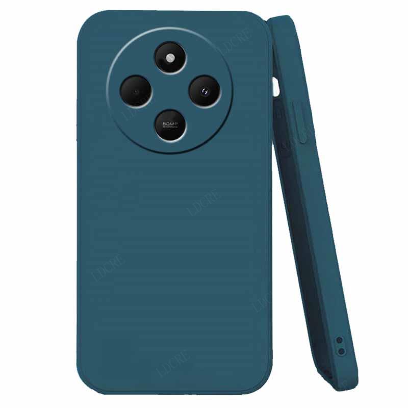 Для чехла Xiaomi Redmi A4 чехол Redmi A4 Capas защитный оригинальный жидкий силиконовый противоударный мягкий чехол TPU Redmi A4 A 4 Fundas For Redmi A4 синий Case-2