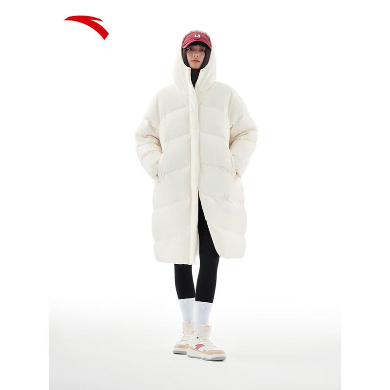 Женская утепленная куртка-пуховик ANTA Six-Degree Core средней длины с капюшоном 2XL white