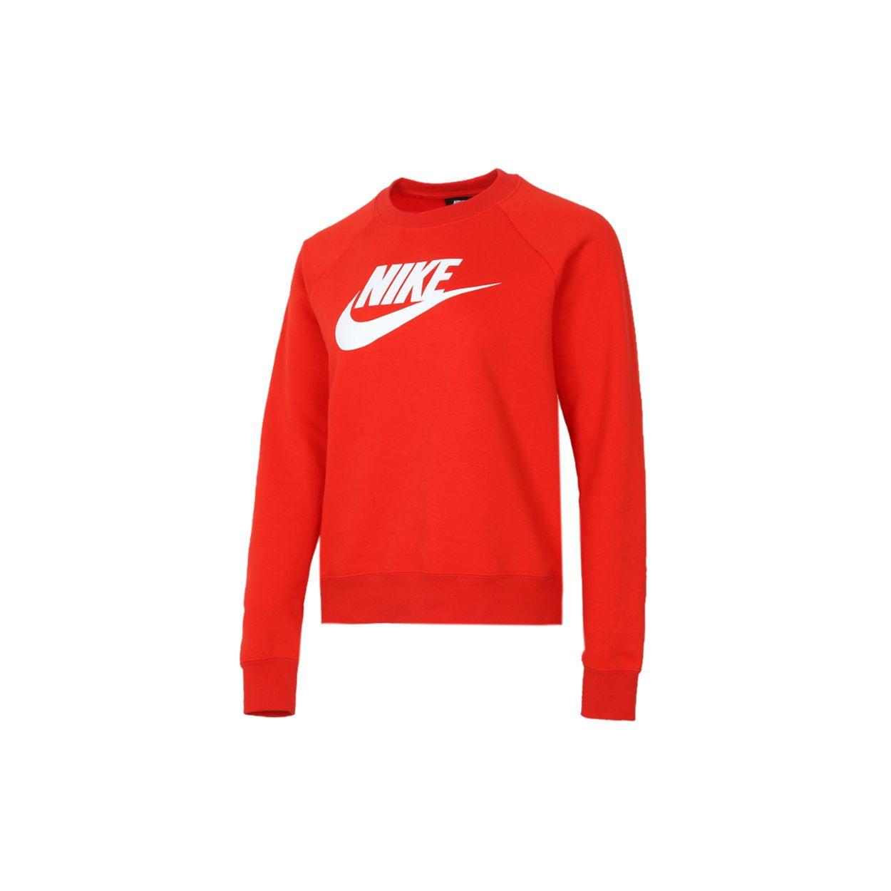 Nike Casual Sports Crew Neck Logo Sweatshirt Women sweatshirt Red BV4113-675 XXL red