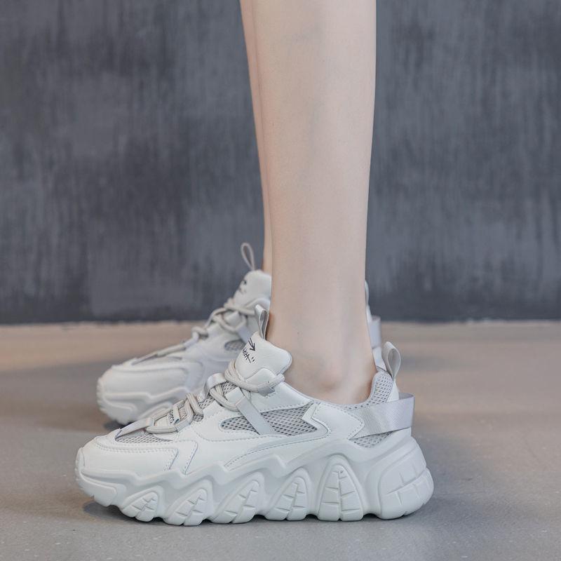 Женские новые универсальные кроссовки Ins Trendy Summer Mesh Shoes Ins Trendy All-Matching Casual Sneakers 35 gray Dodge