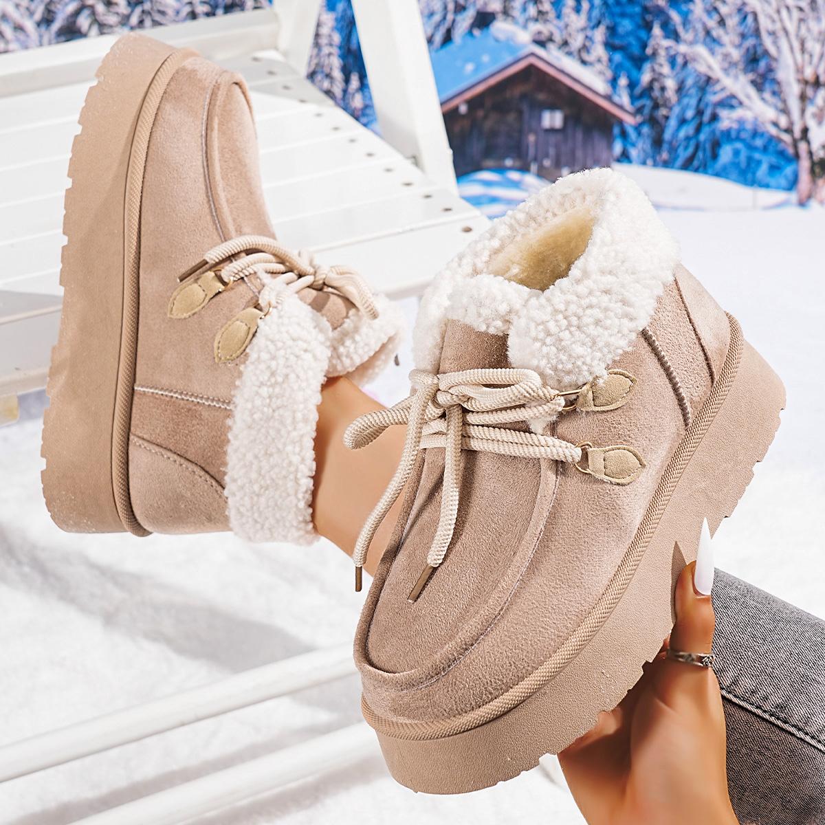 Удобные Легкие Женские Зимние Ботинки 2025 Botas De Invierno Para Mujer Утепленные Теплые Хлопковые Ботинки На Толстой Подошве Женские Ботильоны 36 хаки Shoe Gallery
