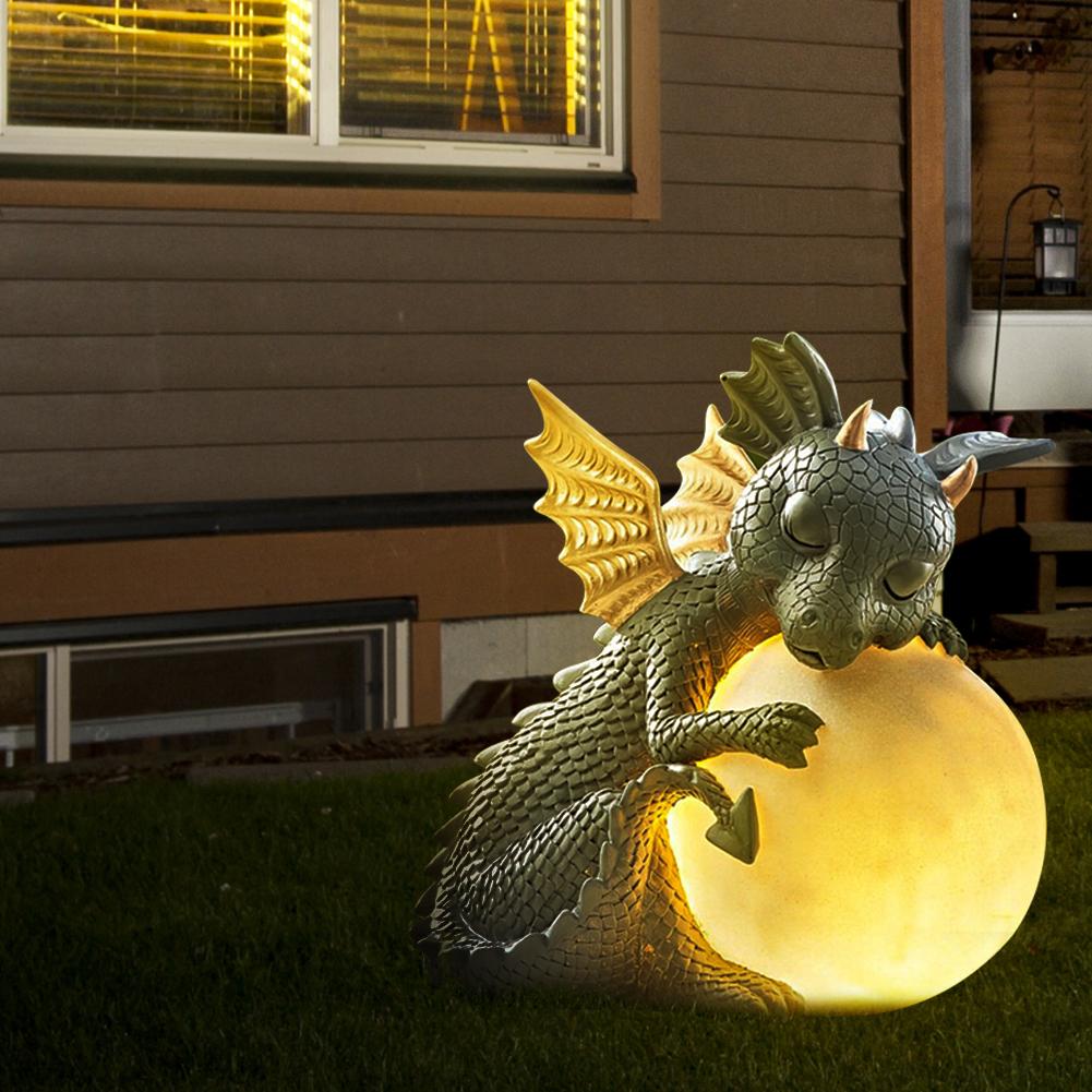 3D Маленькая форма динозавра Скульптура для сна Смоляные настольные лампы Декор Ночные светильники Модель дракона Сад Открытый двор Декорация black Phone Case CSWO02