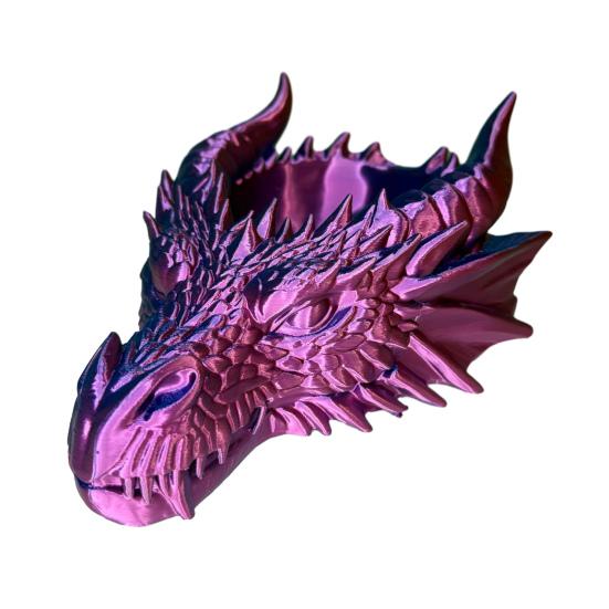 Подставка для ключей  Голова дракона  3D-печать, пепельница-дракон, фэнтезийный лоток для хранения, органайзер для прихожей, рабочего стола для ключей, монет, украшений pink duochongkongjian