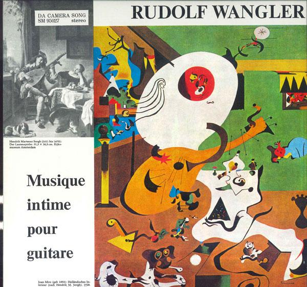 Виниловая пластинка RUDOLF WANGLER Musique Intime Pour Guitare SM95027 DA CAMERA SONG 1970 Германия Классика Б/у black RecordCityJP