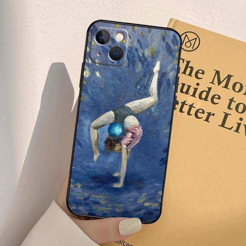 Чехол с изображением масляной гимнастики для iPhone 13 12 Mini 11 Pro Max 6S 8 7 Plus SE 2022 2020 X XS Max XR задняя крышка iPhone 12 mini gray mart139