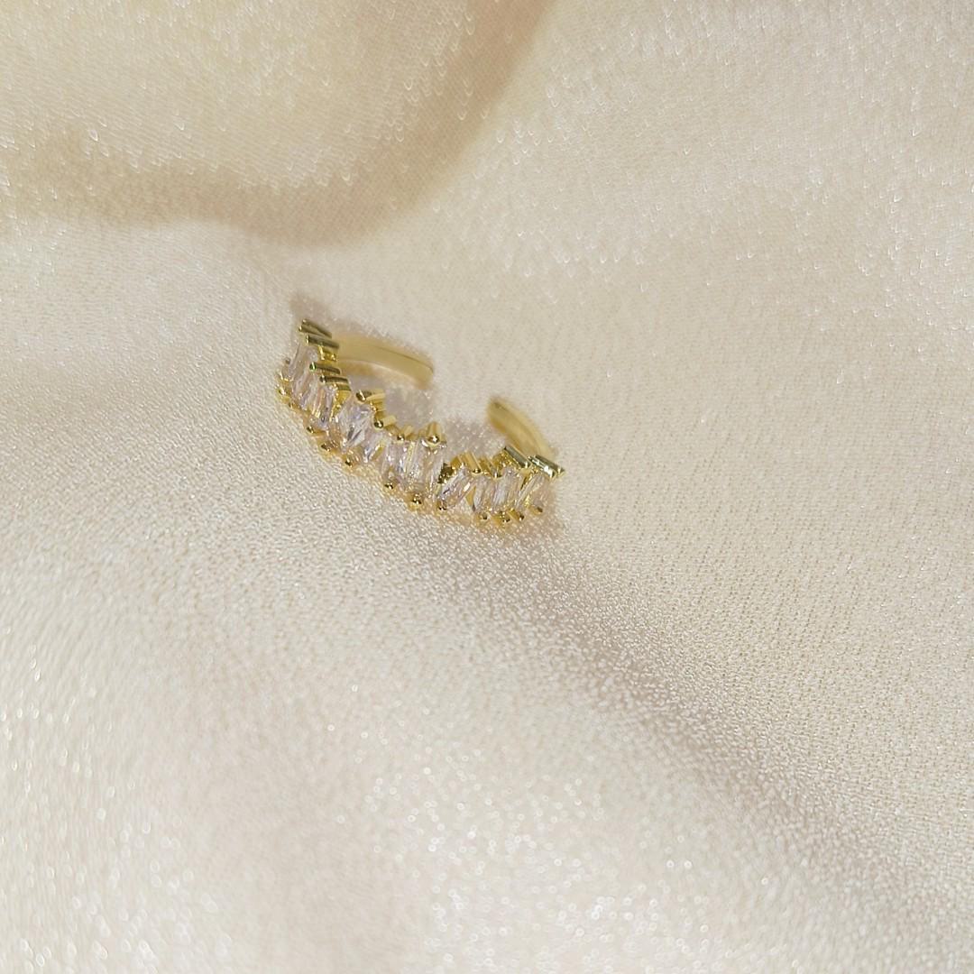 Wanli Jewelry | Кольцо в стиле «лес» с бриллиантами и неровной формой для женщин open ring золотой Polaris star