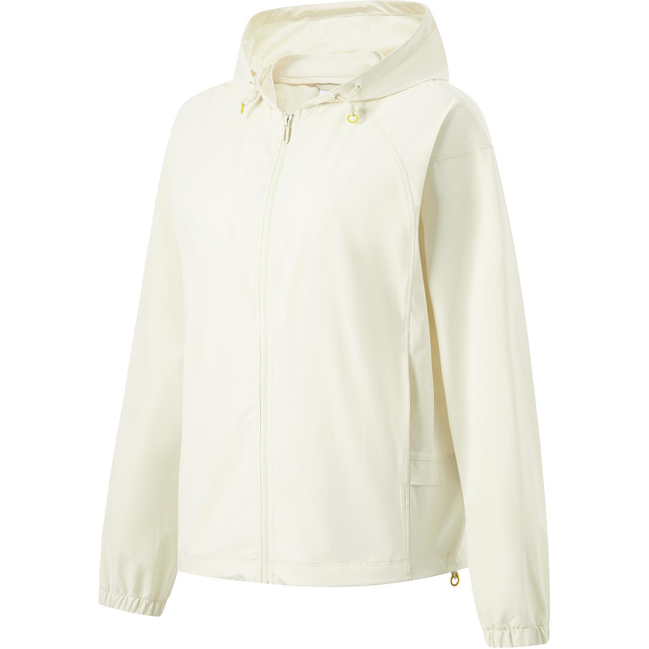 Li Ning Fitness Series с капюшоном однотонная повседневная спортивная куртка женская куртка Fat-Yellow AFDU518-4 S white Li-Ning