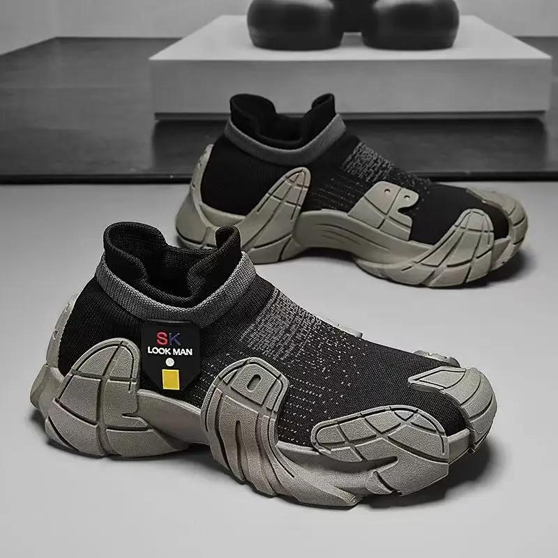 Кроссовки Slipons Chunky Sneakers Man Plimsoll Vulcanize Shoes for Men Доставка Бесплатная Низкая Цена Скидки Тенденции 2024 Летняя Распродажа 39 gray Foot Finesse