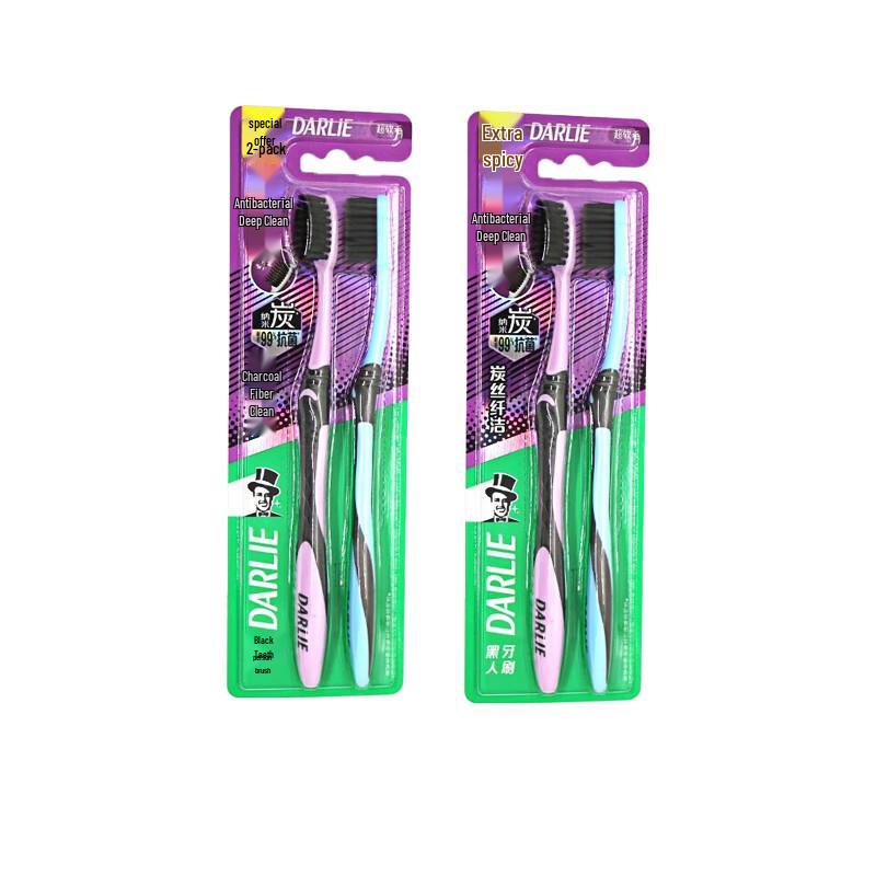 Зубная щетка Darlie Charcoal Silk Clean (4-Pack) gray