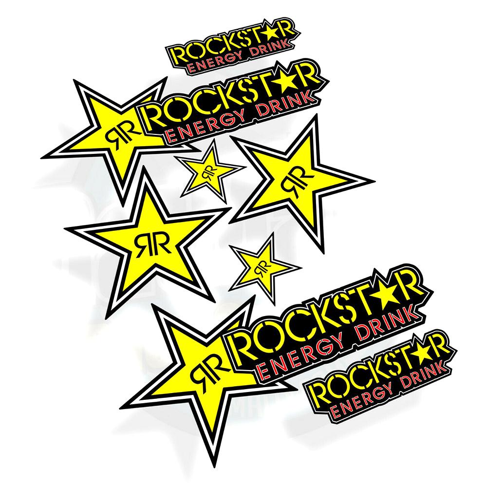 Для Rockstar Energy набор виниловая наклейка наклейки автомобиль грузовик Dirt Bike шлем Стайлинг декоративные аксессуары black 91440605MABXQKRT2A