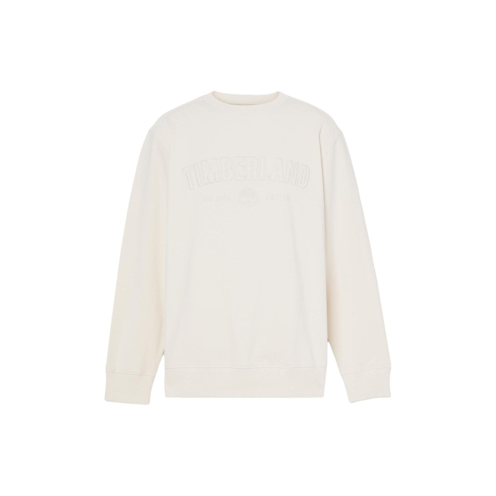 Timberland Однотонная толстовка с круглым вырезом, мужские топы A42S5-CR3 L white