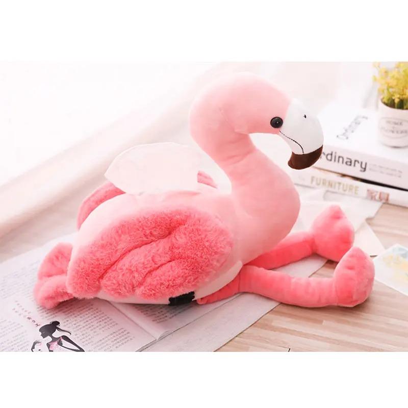 Держатель для салфеток Kawaii Toy, плюшевая коробка для салфеток в форме фламинго и свиньи, симпатичное мультяшное животное, чехол для бумажных полотенец, бытовые принадлежности для автомобиля pink Simple and warm
