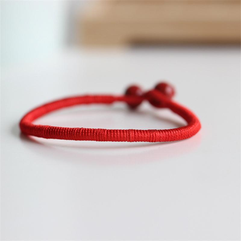 Браслет Lucky Red Rope для женщин, ручная работа, плетеная нить, керамические бусины, подвеска, браслет, подвеска, ювелирные изделия красный Superficial man