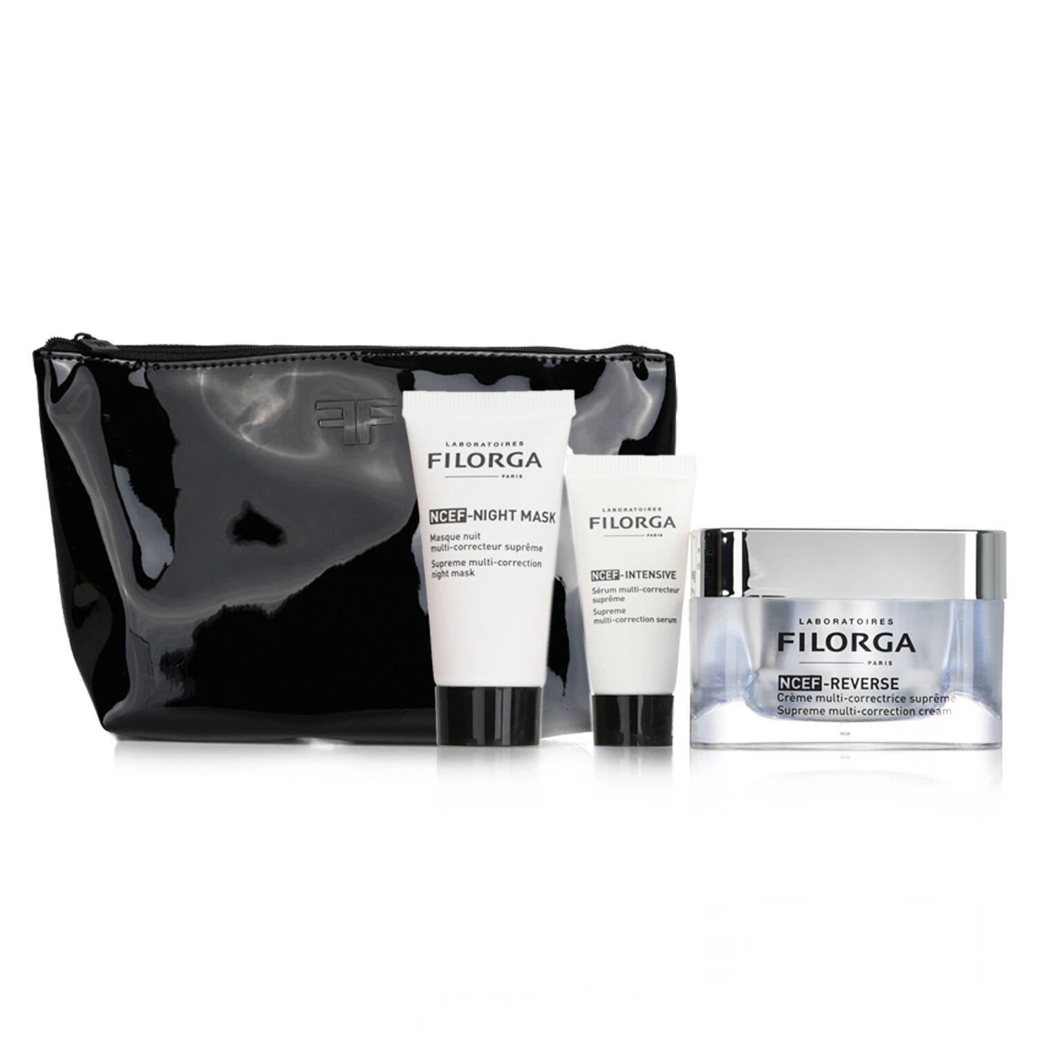 Подарочный набор «Революция против старения» (Ограниченный выпуск) 3pcs+1bag black Filorga