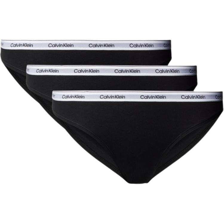 Calvin Klein Bikini 3 Pack Color Block Comfortable Letter Jacquard Triangle Underwear Women underwear Black 000QD5207E-UB1 S gray