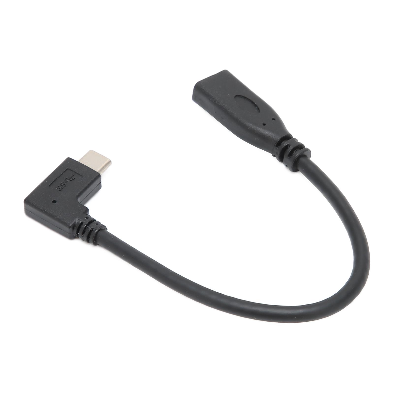 Удлинительный кабель USB 3.1 Type C папа-мама 20 см Разъем для быстрой передачи для зарядки сигнала black Koogeelife