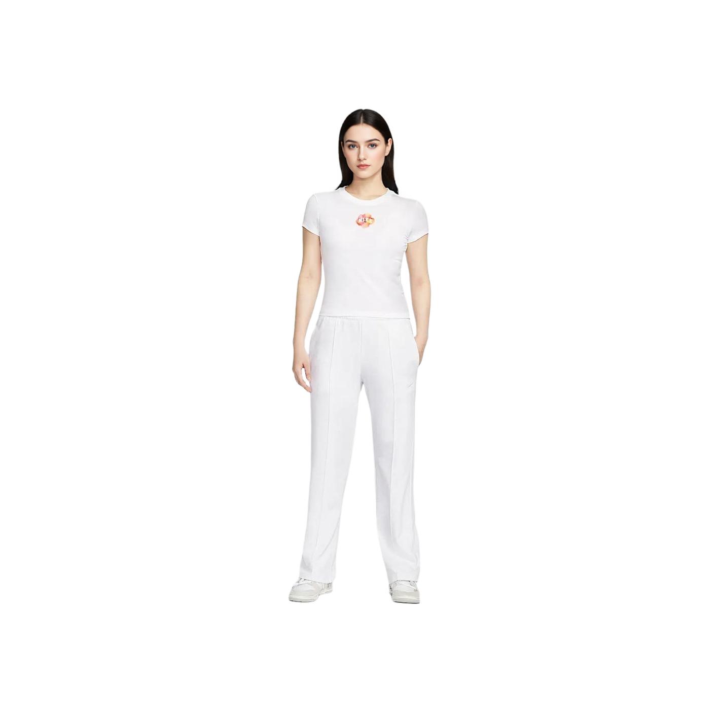 Nike Спортивная одежда Chill Knit Футболка с логотипом с коротким рукавом Женские топы Белый IF0393-100 S beige