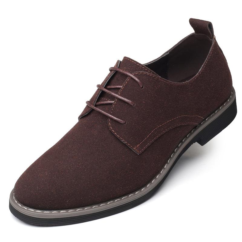 Мужские повседневные туфли Oxford Suede на шнуровке синие туфли на плоской подошве для мужчин роскошные мокасины лоферы мужские туфли Zapatos Para Hombre 39-48 39 коричневый Sneak Spot