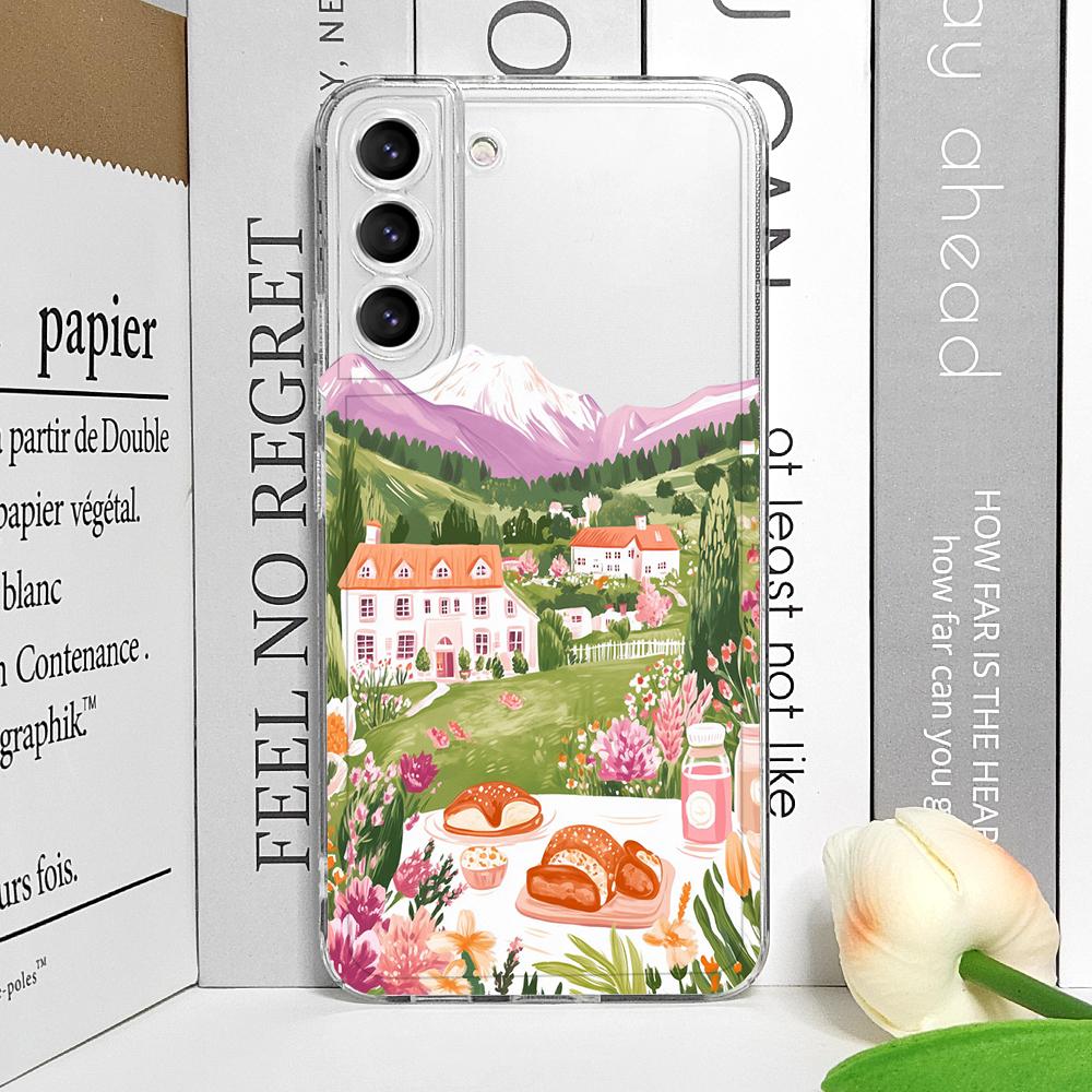 Чехол для телефона Pink House Holiday Home Grange Scenery для Xiaomi Redmi Note 14 Pro Plus 13 12 11 10 PRO 14C 13C 12 9T 5G Мягкий чехол Redmi Note 14 Pro 5G (Global) white CASE-FE1