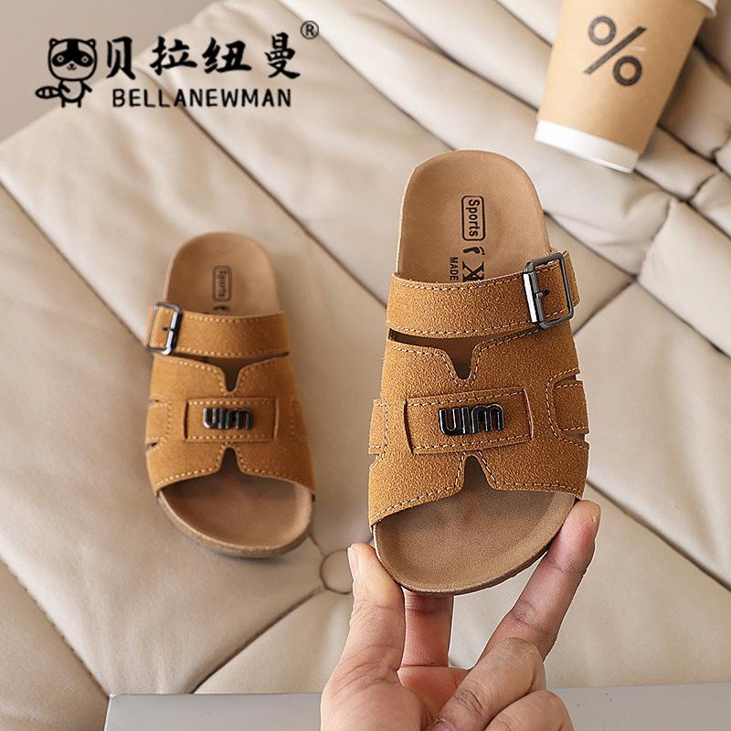 Выбор летних детских пробковых сандалий Birkenstock Новинка для детей постарше, для дома и улицы 26-30Please take a photo brown Kingglory