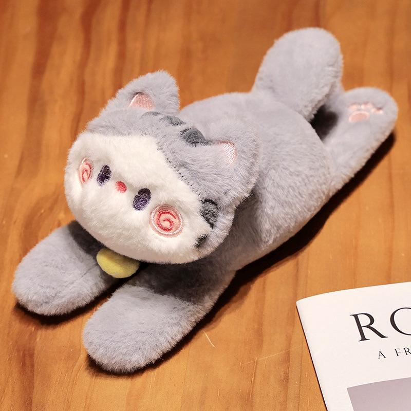 Cute Cat Slap Bracelet Plush Toy Wristband Doll For Kids Girls Gift 26cm 0.075kg black MARKET-1