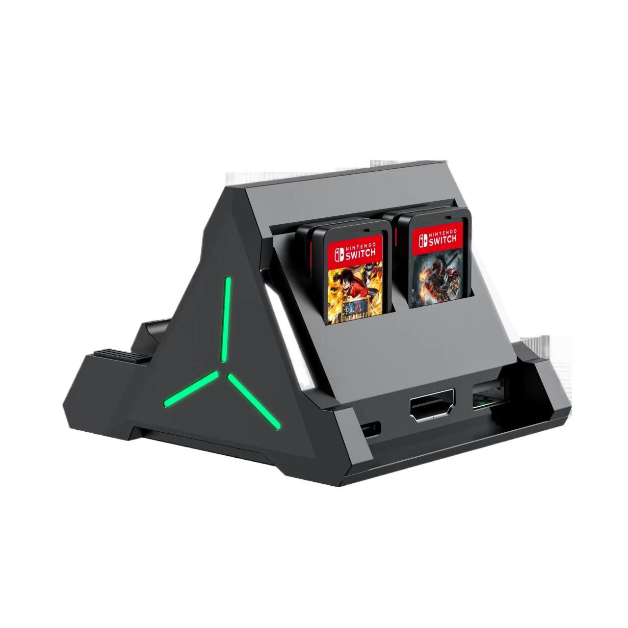 Док-станция для телевизора, совместимая с Nintendo Switch/Switch OLED, зарядный концентратор-адаптер с портом 4K HDMI/USB C/USB для официального Nintendo Switch 7.5*8.2*5.5cm чёрный FourAll Video Games Accessories Home