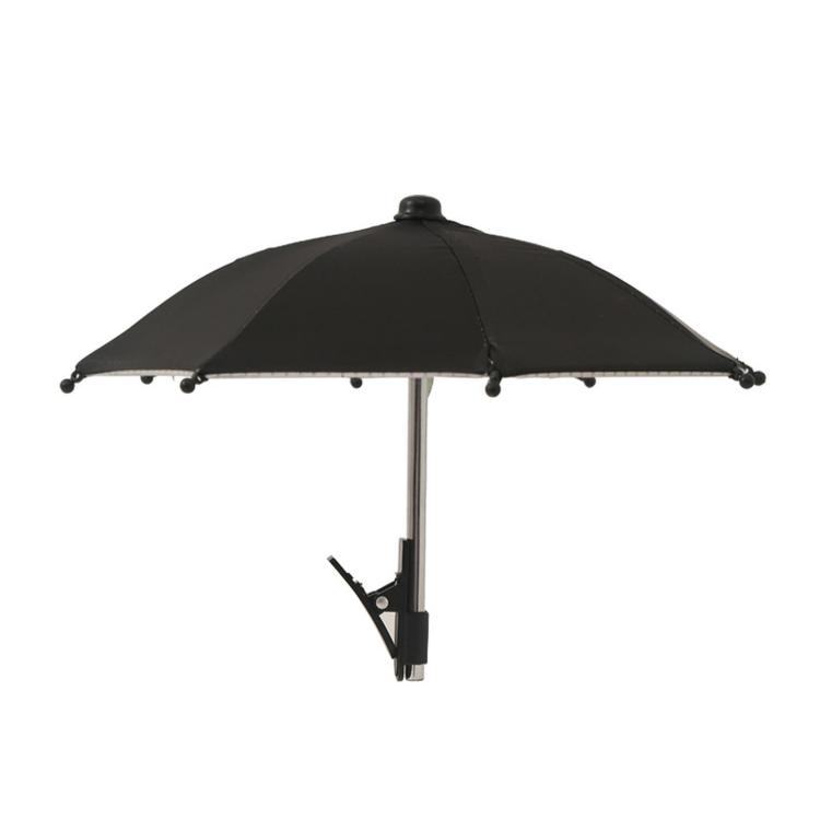 Phone Mini Umbrella Sun Shade With Clip Anti-Reflection Cell Phone Parasol(Black With Clamp) SUNSKY