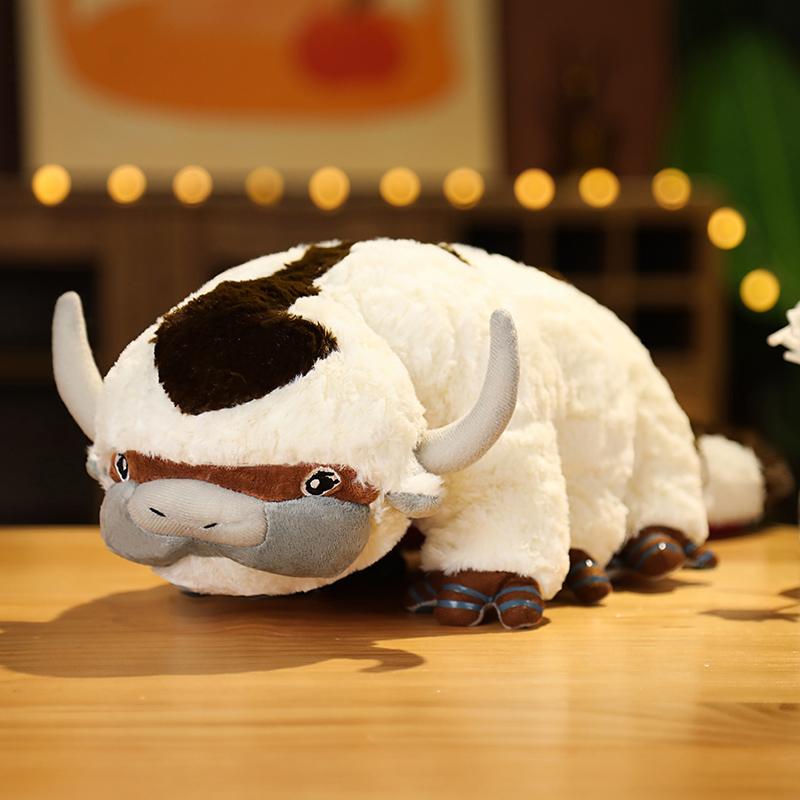 1 шт. 55 см игровая аниме-кукла Appa Cow плюшевая игрушка Fly Sky Cattle Bull куклы подарок на день рождения для мальчика на день рождения домашний декор игровая комната about 40-45cm white Kidsly