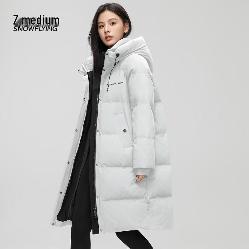 Женский пуховик средней длины с капюшоном XueZhongFei S серый JDST online