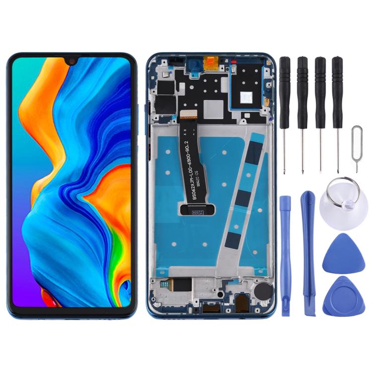 OEM LCD Screen for Huawei P30 Lite (RAM 4G / Standard Version) Digitizer Full Assembly with Frame(Blue) SUNSKY