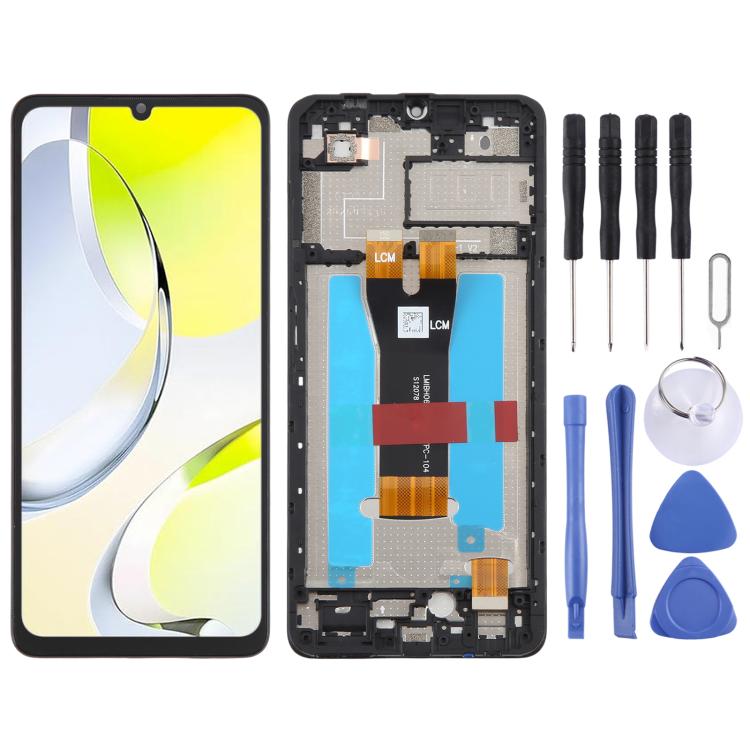 For ZTE Blade A76 4G Z2474 LCD Screen Digitizer Full Assembly with Frame(Black) SUNSKY