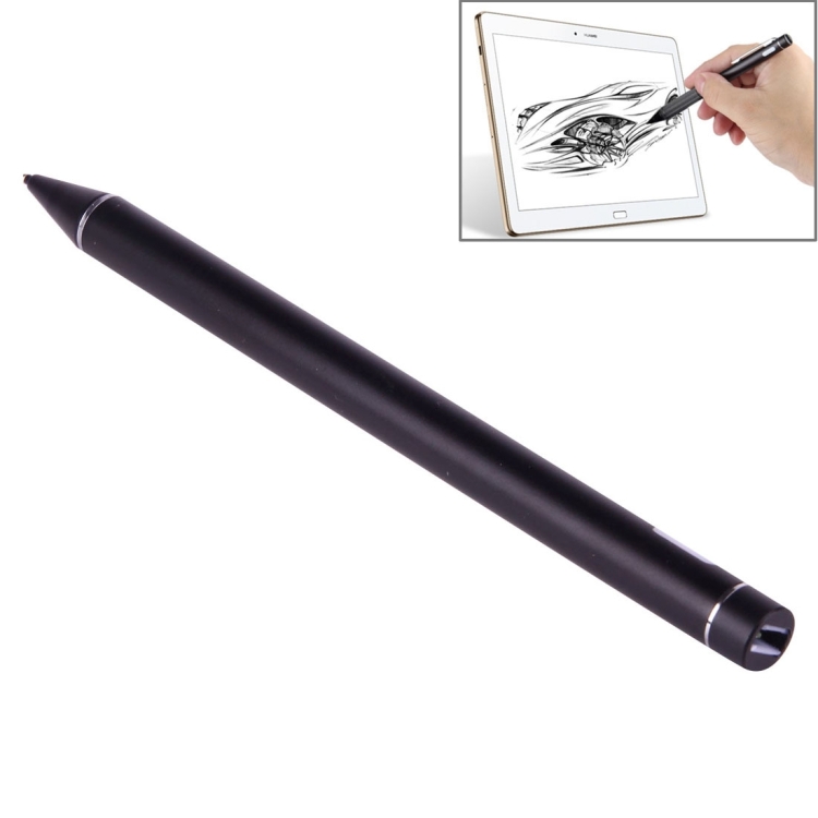 Universal Rechargeable Capacitive Touch Screen Stylus Pen with 2.3mm Superfine Metal Nib, For iPhone, iPad, Samsung, and Other Capacitive Touch Screen Smartphones or Tablet PC(Black) SUNSKY