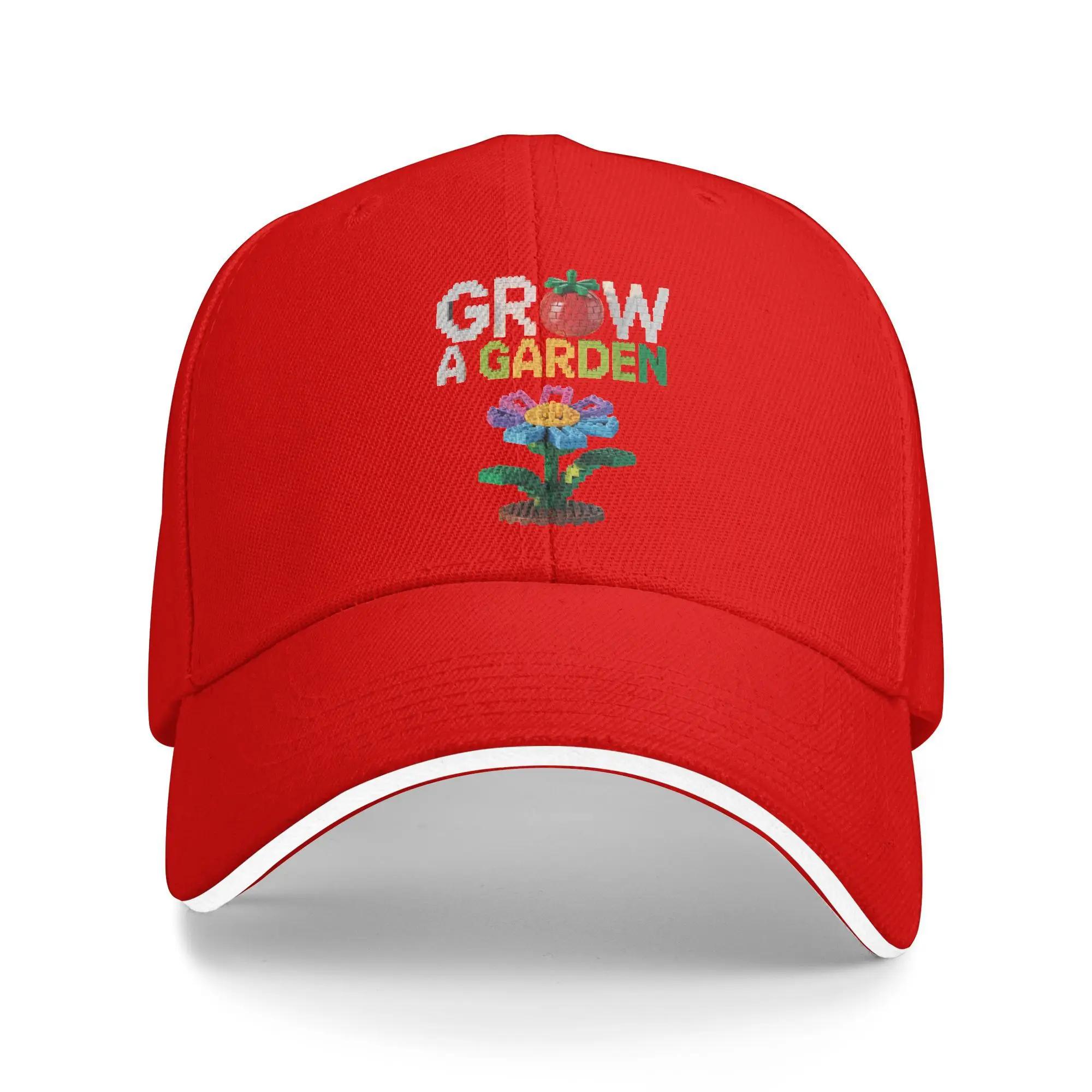 Grow A Garden Candy Fruit Gamer Building Block Lovers Sun Baseball Cap  Spring Casual Trucker Hat For Unisex Unisex Baseball Caps One Size red DDecorative CAP