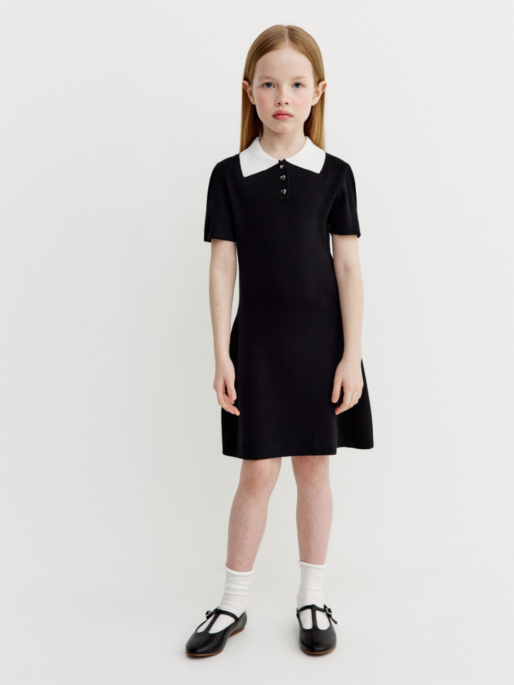 Вязаное платье для девочек SELA SL6808050704