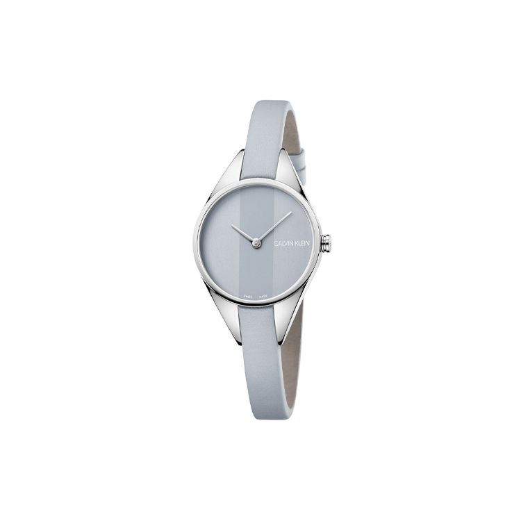 Calvin Klein Rebel Series Watch Quartz Movement Leather Strap 29Mm Gray Dial Women watches K8P231Q4 Gray Dial gray
