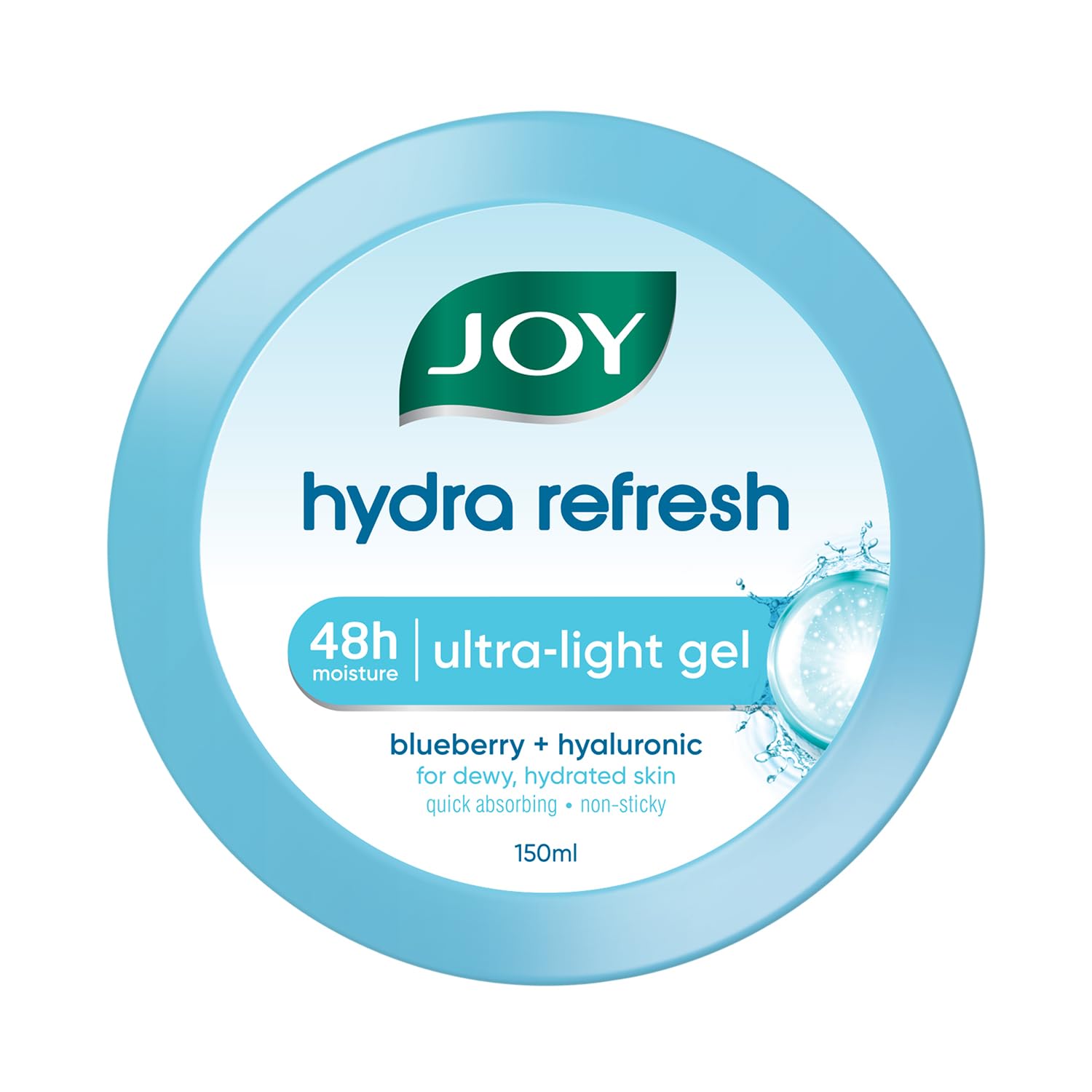Joy Hydra Refresh Ультралегкий Гель 150 мл Увлажняющий крем без масел для жирной кожи 48 часов увлажнения Нелипкий крем для лица white