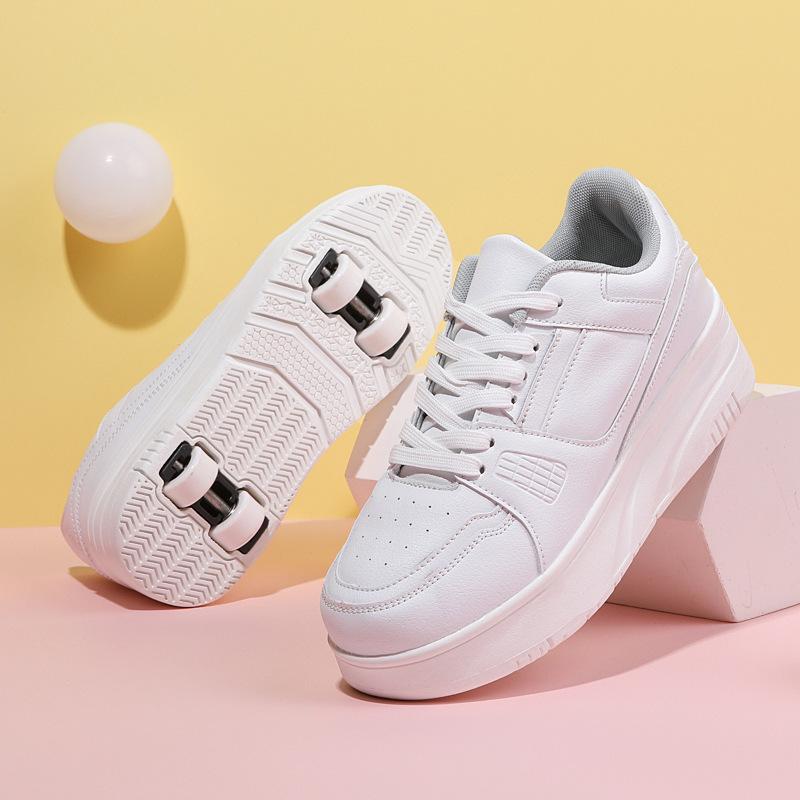 Rage Shoes Четырехколесные детские сверхлегкие туфли на шкиве Спортивная обувь 40 белый delicate-Y