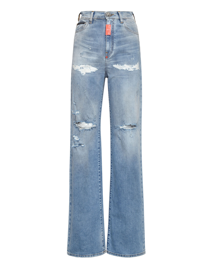 Широкие Джинсы Philipp Plein FABC-WDT2151-PDE004N_03GD